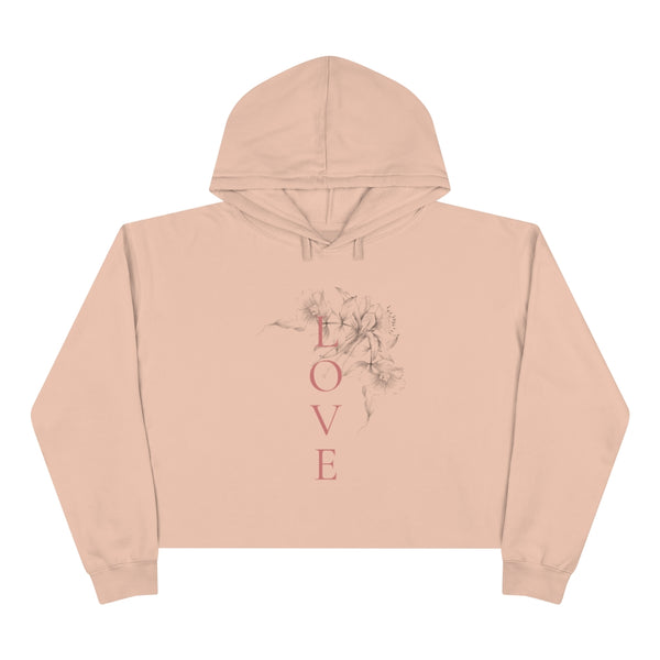 Love Crop Hoodie for women's