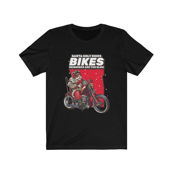 Santa Christmas bike Short Sleeve Tee