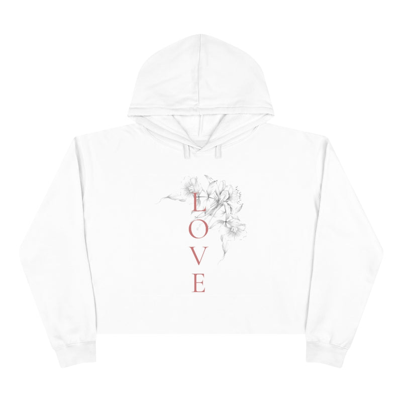 Love Crop Hoodie for women's