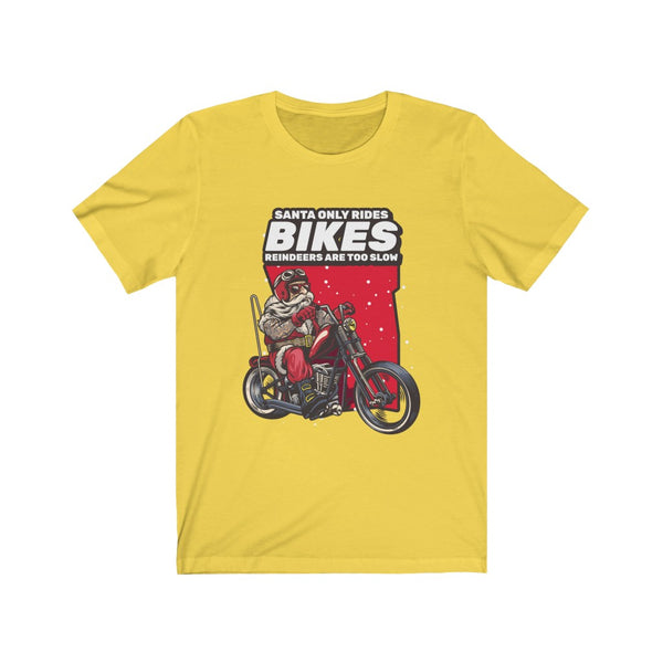 Santa Christmas bike Short Sleeve Tee